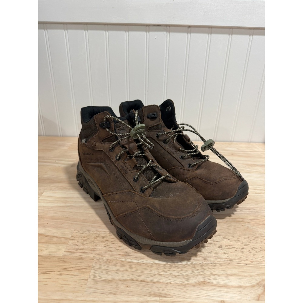 Merrell Moab Mid Hiking Boots Waterproof Brown Outdoor Adventure Men Size 9